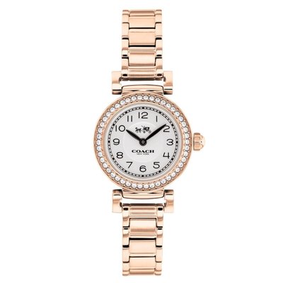 【美麗小舖】COACH 14502405 玫瑰金色鋼錶帶 24mm 女錶 手錶 腕錶 晶鑽錶-全新真品現貨在台