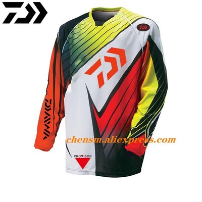 自行車服 2022 DAIWA 男士釣魚襯衫長袖外套抗紫外線超薄防曬透氣外套夏季尺寸 XS-5XL 自行車服 裝