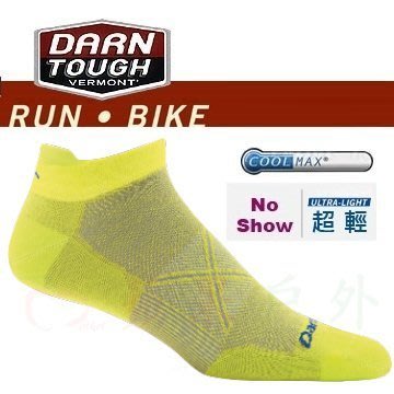 【Darn Tough】1772 黃綠 男 COOLMAX 終身保固 戶外機能襪 100％美國製造 雪襪 跑步襪 單車