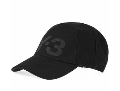 Y3 山本耀司 adidas logo 黑色麂皮棒球帽