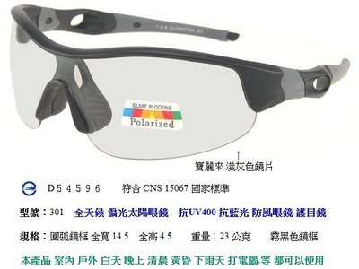 台中休閒家 小丑魚偏光太陽眼鏡 品牌 全天候眼鏡 偏光眼鏡 運動眼鏡 自行車眼鏡 白天晚上公車駕駛眼鏡 TR90