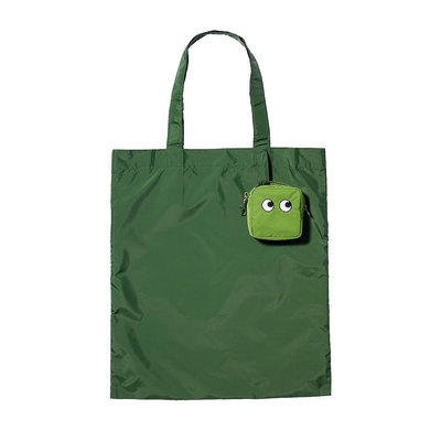 4/23到貨 正品 英國Anya Hindmarch x Uniqlo 聯名 綠色 購物袋 環保袋