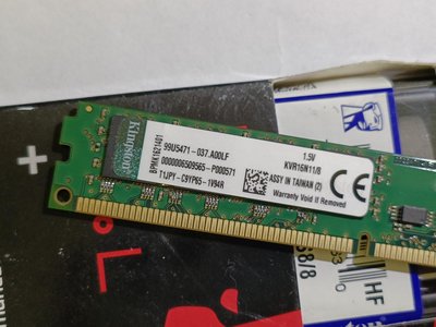 金士頓 KVR16N11/8 短版高效能 8G DDR3 1600 桌上型記憶體 原廠終身保固 極新