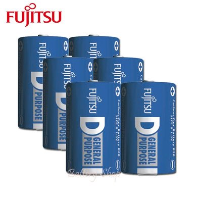 FUJITSU 富士通 普通電池 1號碳鋅電池 (6顆)