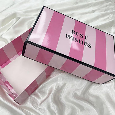 一件代發 加拍此鏈接粉色彩盒高檔內衣文胸包裝盒禮品盒