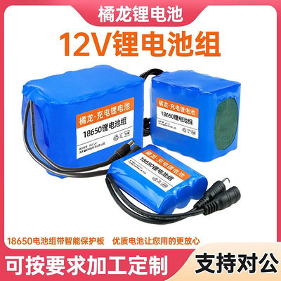 12V鋰電池組 大容量音響移動電源伏戶外定制洗車機監控可充電DC