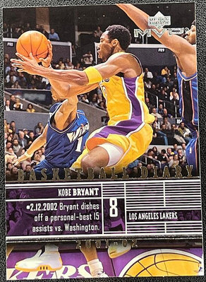NBA 球員卡 Kobe Bryant 2002-03 Upper Deck MVP Basketball Diary