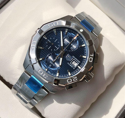 TAG HEUER Aquaracer Calibre 16 藍色錶盤 銀色不鏽鋼錶帶 男士 自動機械錶 CAY2112.BA0927 豪雅 300M 潛水錶