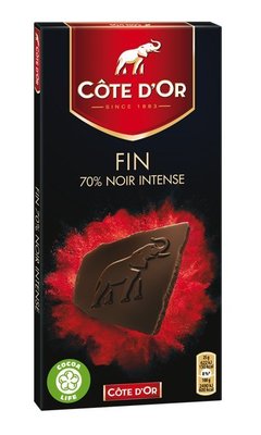 比利時代購巧克力-Cote d'Or 比利時大象牌巧克力70%，買10片送1片，另有提供86%供顧客選購。