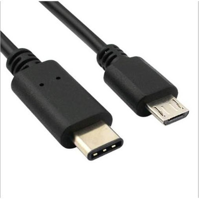 USB Type-C 轉 Micro USB公 充電線傳輸線 1米 USB 3.1 數據線 黑色 1m Android
