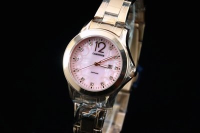 台灣品牌Camonder防水石英錶,日本製石英機心藍寶石水晶錶鏡,玫瑰金色