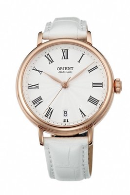 ORIENT 東方錶 ELEGANT系列 羅馬假期復古機械錶 皮帶款 白色 FER2K002W