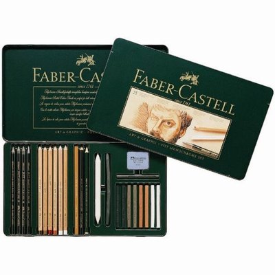 【優力文具】Faber-Castell輝柏 藝術家級PITT炭精筆 綜合25入(112961)