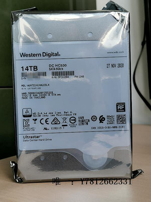 電腦零件WD/西部數據WUH721414ALE6L4 14t 14tb 512m 企業級 nas硬盤HC530筆電配件
