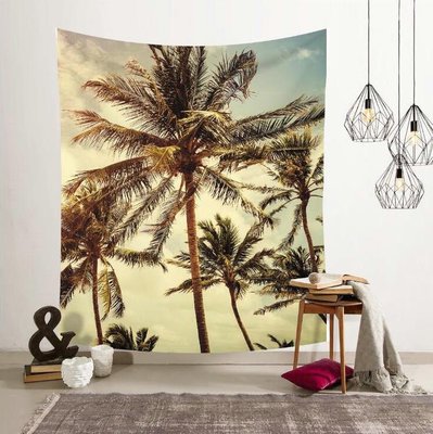 【M WareHouse】北歐風 3D立體椰樹群 掛布 掛毯 。B70633