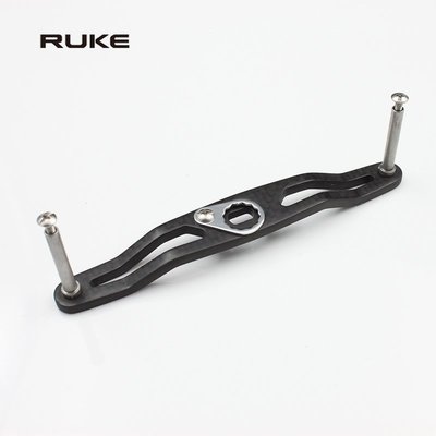 下殺-RUKE路亞改裝漁線輪碳素碳纖維搖臂搖把適合S/D等水滴輪DIY配件