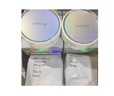 【爆款商鋪】Laneige 蘭芝 水聚光淨白氣墊粉霜 氣墊粉餅 1盒兩蕊 15g+15g 贈替換蕊 蘭芝-bk