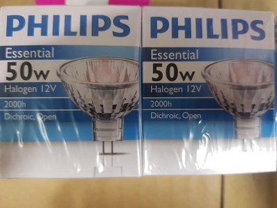 飛利浦PHILIPS 12V50W傳統鹵素杯燈MR16（壽命2000小時）