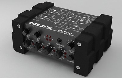 【老羊樂器店】NUX PMX-2U 電吉他 電貝斯 迷你多路混音器 可接USB Mixer