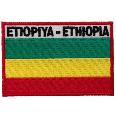 【A-ONE】伊索比亞 (含國名) 國旗 背膠肩章 布藝背包貼 刺繡布貼 熨燙胸章 刺繡徽章 熨斗燙貼