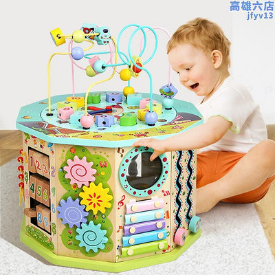 童多功能繞珠百寶箱益智力玩具01-2歲寶寶早教男女孩串珠積木