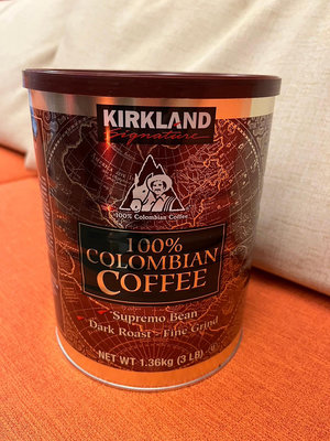 KIRKLAND 哥倫比亞濾泡式咖啡粉一瓶1360g 569元--可超商取貨付款