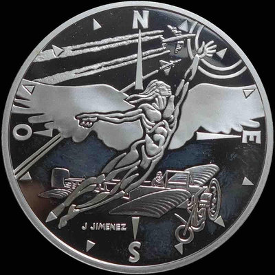 法國2000年 千禧年飛翔精制紀念銀幣錢幣 收藏幣 紀念幣-11239【國際藏館】