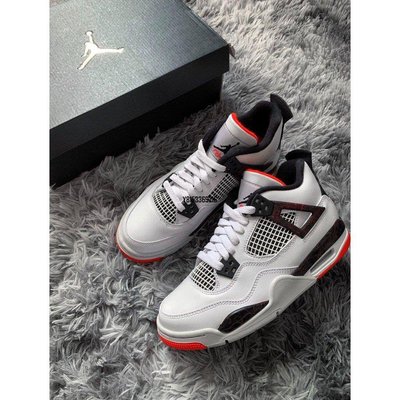 【正品】Nike Air Jordan 4 Hot Lava AJ4 熱熔巖 黑白 籃球 308497-116潮鞋