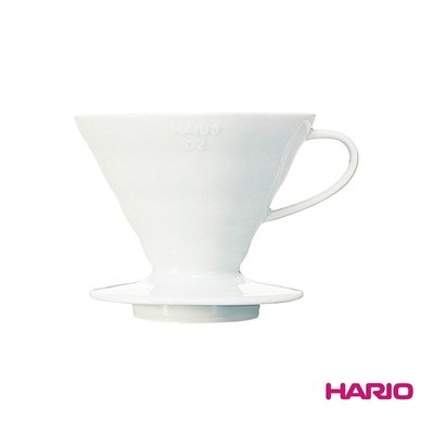 龐老爹咖啡 HARIO玻璃王V60 VDC-02W 錐型陶瓷濾杯 包含100入錐型日本製造濾紙 1~4人份 日本製