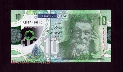 【Louis Coins】B068-NORTHERN IRELAND-2017北愛爾蘭塑膠鈔.10 pounds