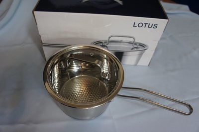 (挖寶車庫)LOTUS 16cm 不鏽鋼湯鍋/醬汁鍋