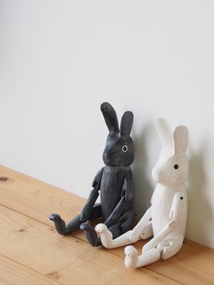【熱賣精選】 日本 TLAB T-lab 手刻木制 愛麗絲的兔子 小兔子 兔 擺件正品