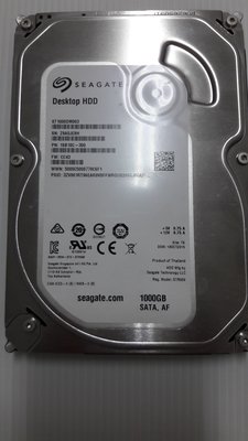 (台中) Seagate SATA 3.5吋 硬碟 1.0TB 中古拆機良品