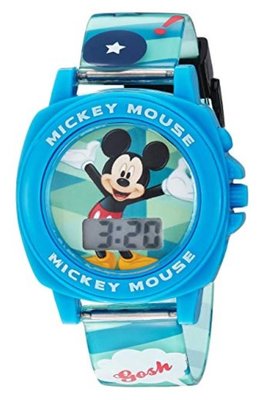 預購 美國帶回 Disney Mickey Mouse  兒童米奇造型藍色手錶 電子錶 生日禮