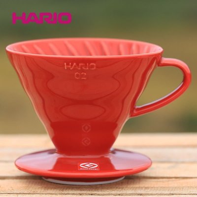 特賣-日本HARIO陶瓷濾杯原裝進口V60手沖過濾杯滴漏式過濾器送量勺器具