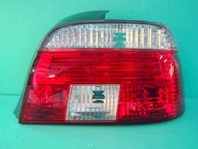 ☆小傑車燈家族☆全新下殺價高品質寶馬BMW E39 紅白晶鑽光柱尾燈DEPO製賣完為止
