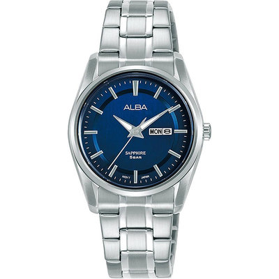 「官方授權」ALBA雅柏 女時尚簡約藍面不鏽鋼腕錶 (AN8037X1)