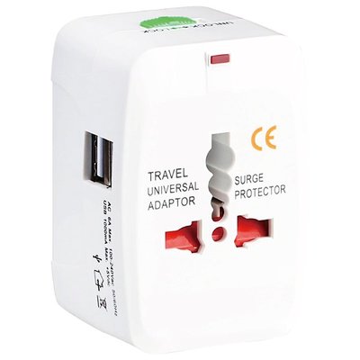 ✪第一便宜✪ 全球國際旅行萬用插座 雙USB孔 旅行轉接頭 180國皆適用 出國必備神器