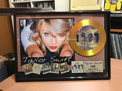 Taylor Swift/1989/24鍍金 紀念黑膠 壁掛飾 桌上擺飾