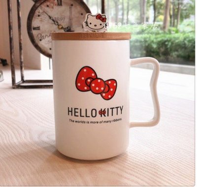 韓版KITTY可愛卡通KT貓陶瓷水杯子女學生創意禮物凱蒂貓馬克杯早餐牛奶