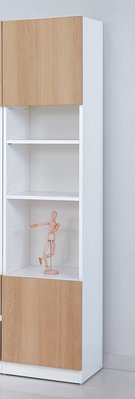 【生活家傢俱】HJS-629-6：系統1.4尺雙門書櫃-北美橡木【台中家具】書架 展示櫃 置物櫃 低甲醛E1系統板