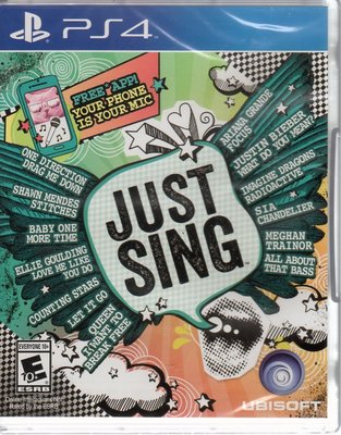PS4 遊戲 Just Sing 英文版 智慧型手機也可以作為遊戲的麥克風使用【板橋魔力】