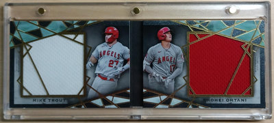 2022 TOPPS Diamond 天使隊 大谷翔平 &amp; Mike Trout 雙人球衣書卡 限量10/10張 ebay真品鑑定