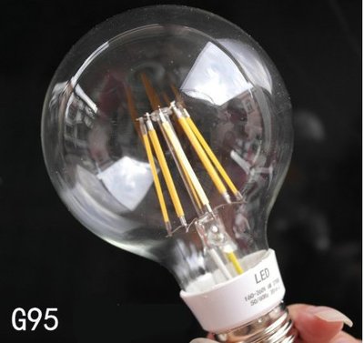 工業LED鎢絲造型G95燈泡 要復古風也要省能源 4W愛迪生E27美式鄉村LOFT餐廳咖啡廳酒吧居家