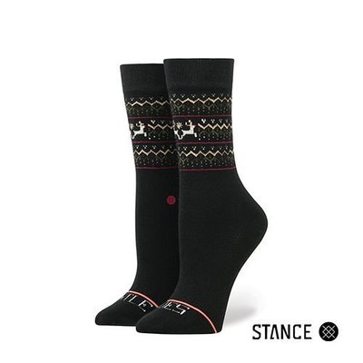 (I LOVE 樂多) STANCE 聖誕節 馴鹿設計款 中筒襪 長襪