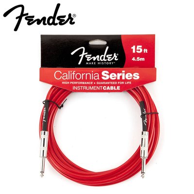 小叮噹的店-Fender California系列 15呎 紅色 導線 雙直頭 0990515009