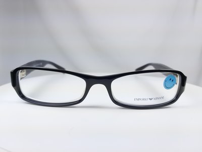 『逢甲眼鏡』 EMPORIO ARMANI 光學鏡架 全新正品 黑色方框 白色鏡腳 撞色設計【EA9496 VZK】