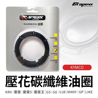 APEXX 油蓋飾圈 油圈 壓花碳纖維油圈 適用 雷霆 雷霆S 雷霆王 KRV G6 VJR MANY GP LIKE