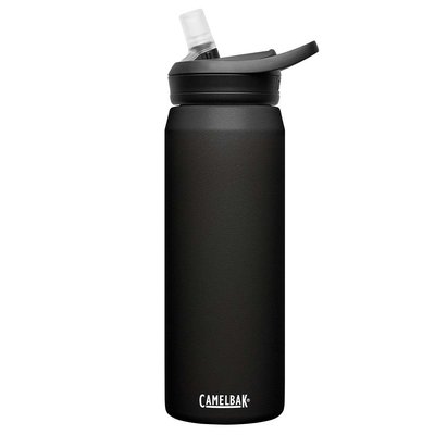 【Camelbak】《送咬嘴蓋》750ml eddy+ 黑 不鏽鋼保冰保溫水瓶多水吸管水瓶 登山水壺吸管水壺