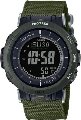 日本正版 CASIO 卡西歐 PROTREK PRG-30B-3JF 男錶 手錶 登山錶 太陽能充電 日本代購